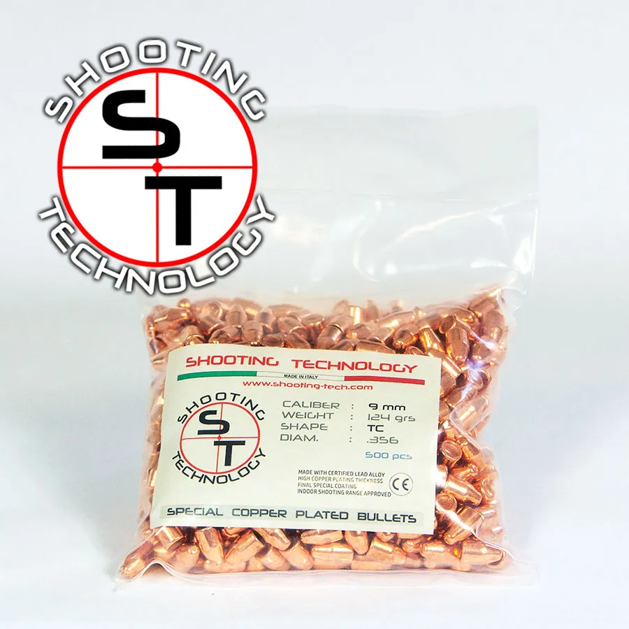 Shooting Technology ST Bullets Palle Ramate 9mm TC 124gr 1000pz