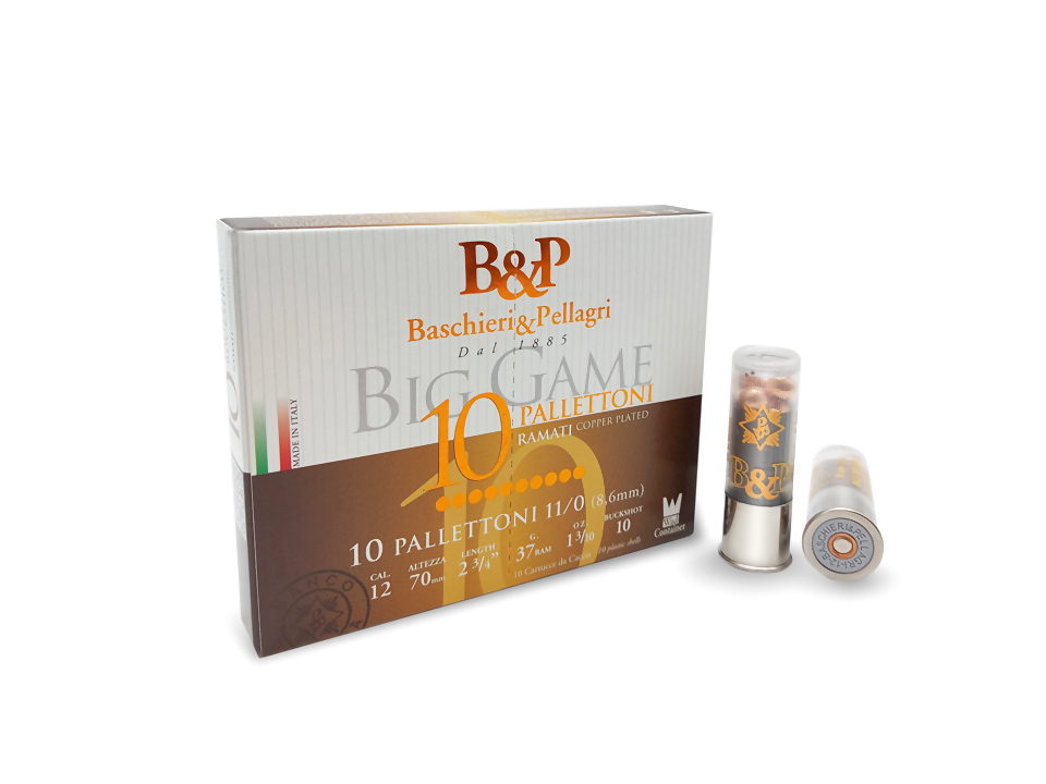 Baschieri & Pellagri Big Game 10 Pallettoni Cartucce Cinghiale Ramate