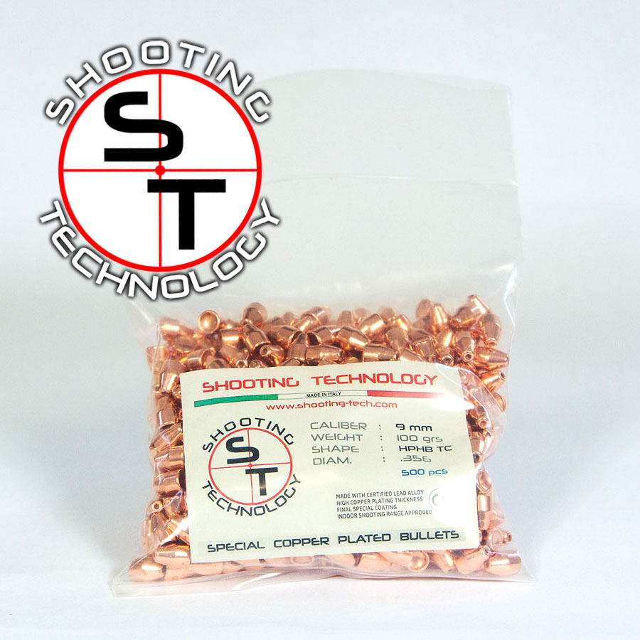 Shooting Technology ST Bullets palle ramate 9mm 100 gr 1000 pz