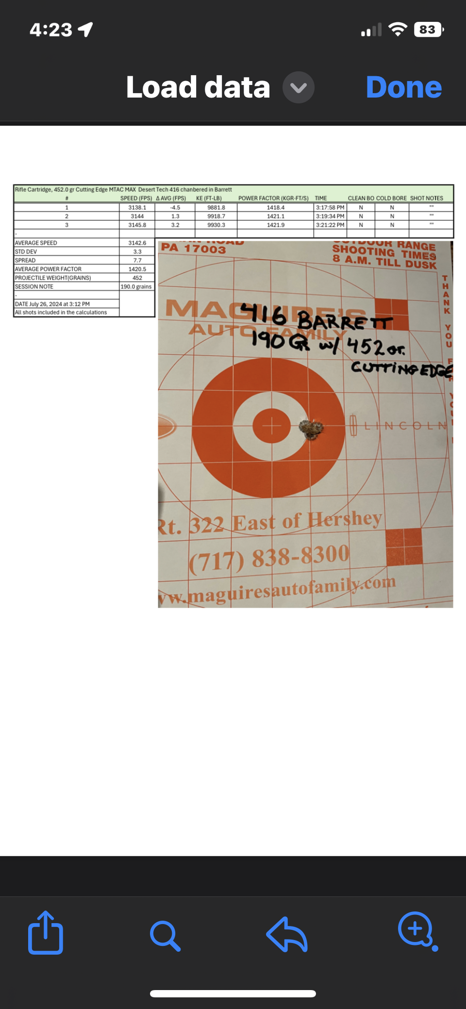 Cutting Edge MTAC 416 452gr solida palle 50ct match