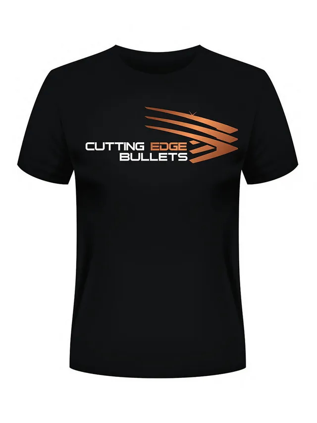 Cutting Edge maglietta nera logo 50/50 cotone unisex
