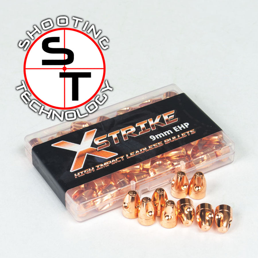 Shooting Technology X-Strike Proiettili 9mm Lead Less 83 gr Cavitazione