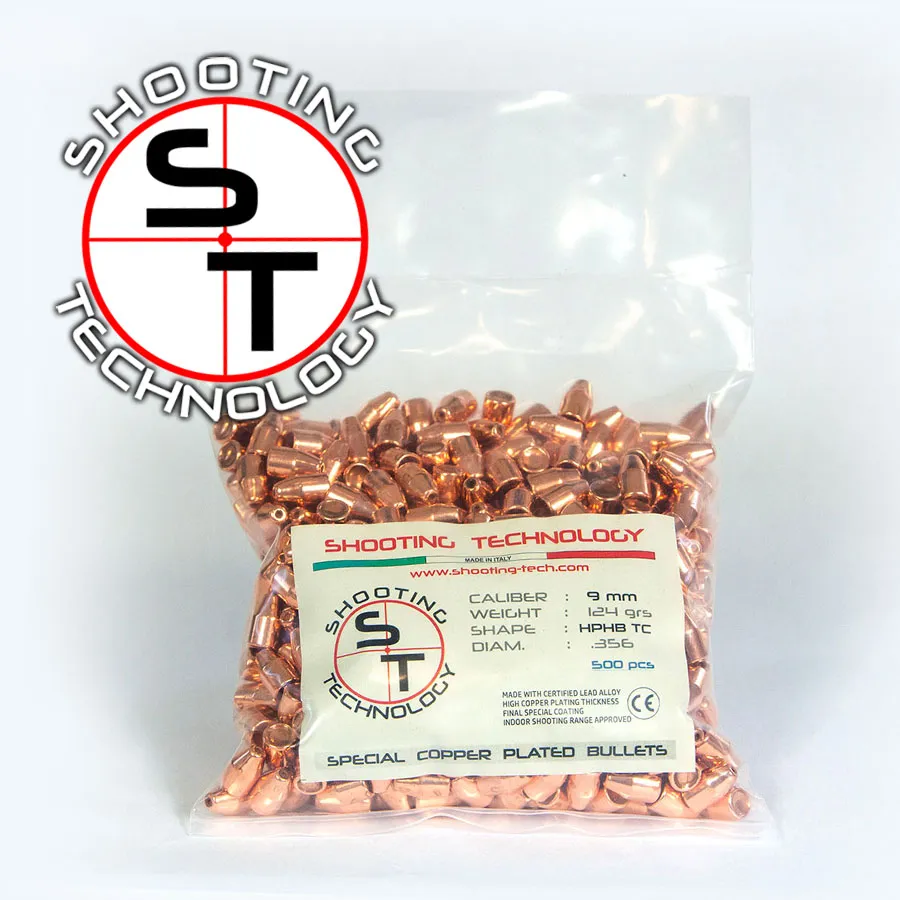 Shooting Technology ST Bullets palle ramate 9 mm 124 gr 500 pz