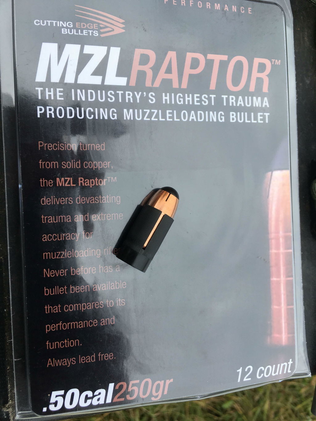 Cutting Edge MZL Raptor 250gr 45x50 palle 12 pezzi sabot