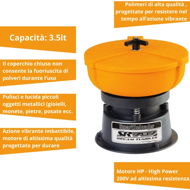 Smartreloader Ricarica SR787 lucidatrice metalli 220V 3,5L