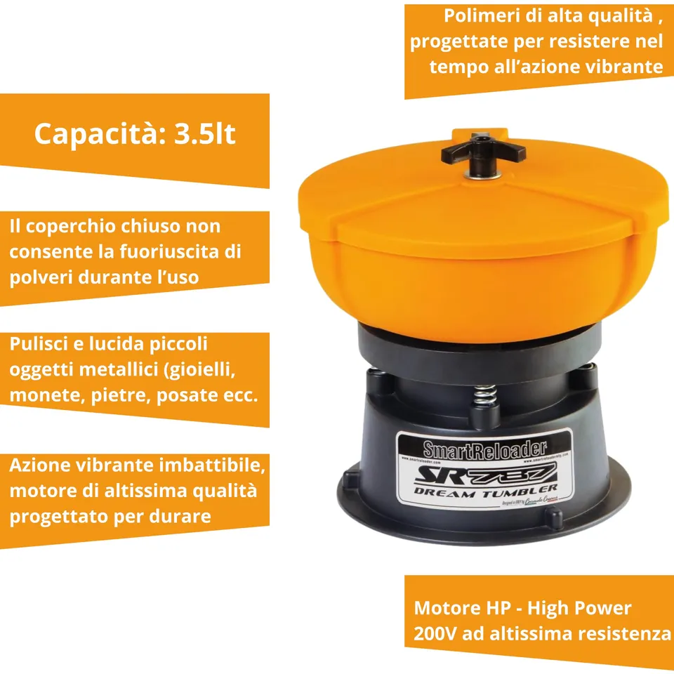 Smartreloader Ricarica SR787 lucidatrice metalli 220V 3,5L