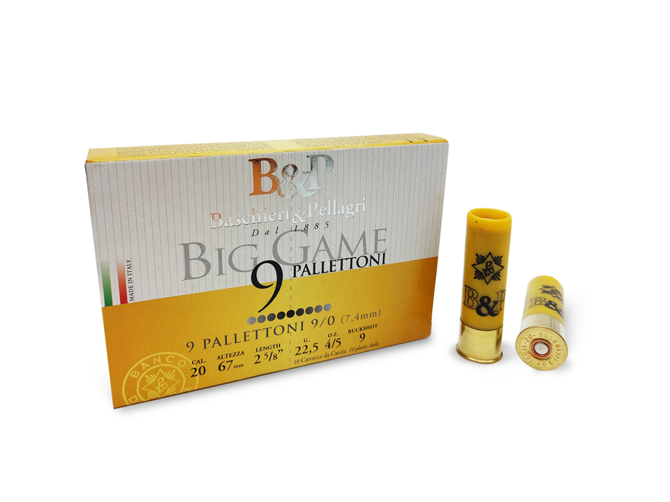 Baschieri & Pellagri Big Game 9 Pallettoni Cartucce Cal 20