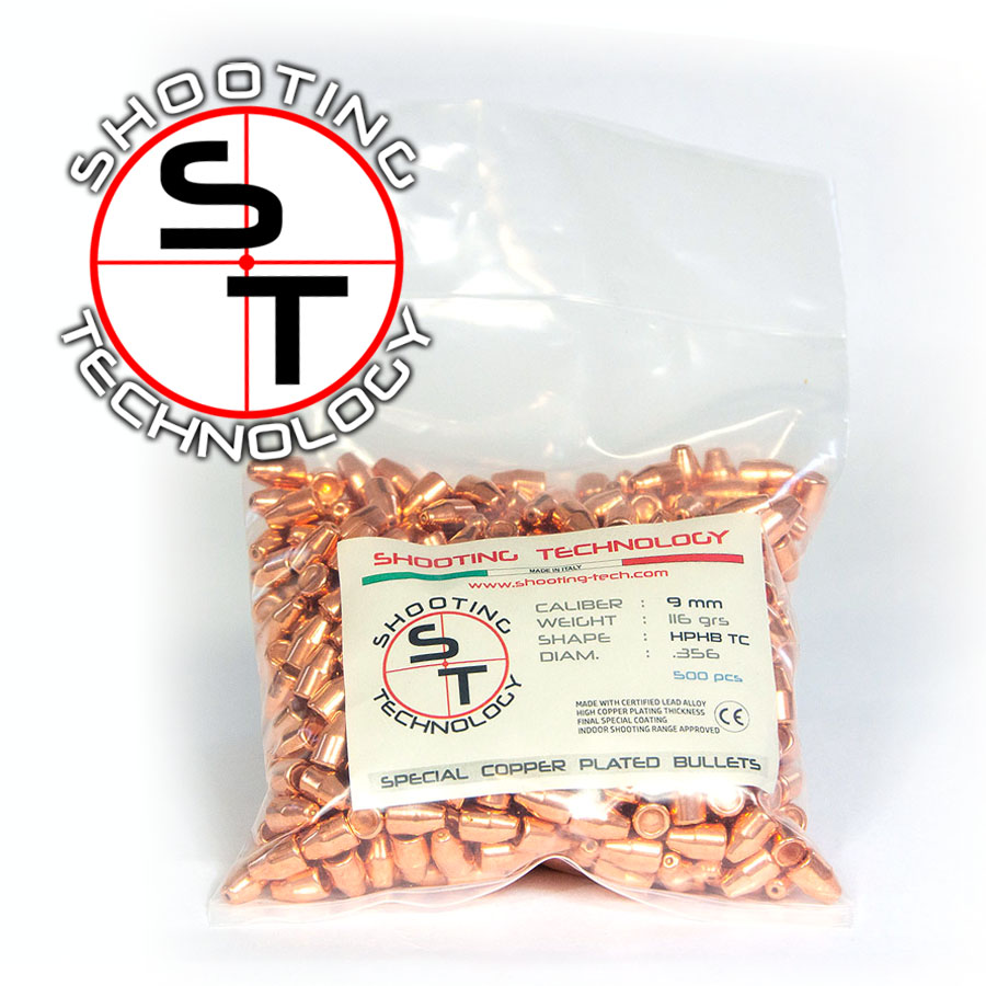 ST Bullets 9 mm HPHB TC 115 gr palle ramate 500 pz