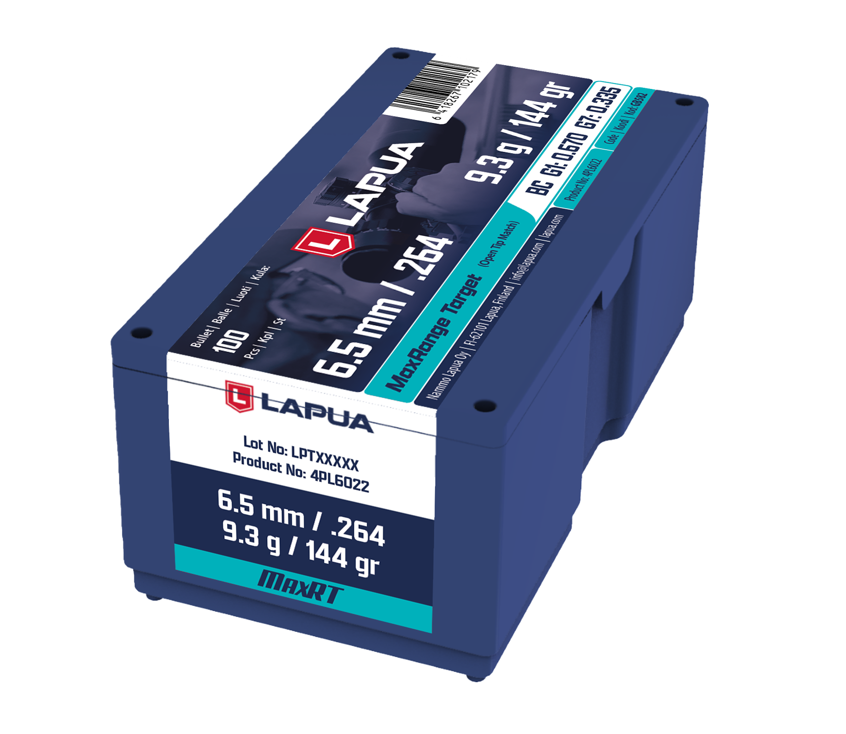 Lapua MaxRange Target palla 6,5 mm 144 gr GB582 match