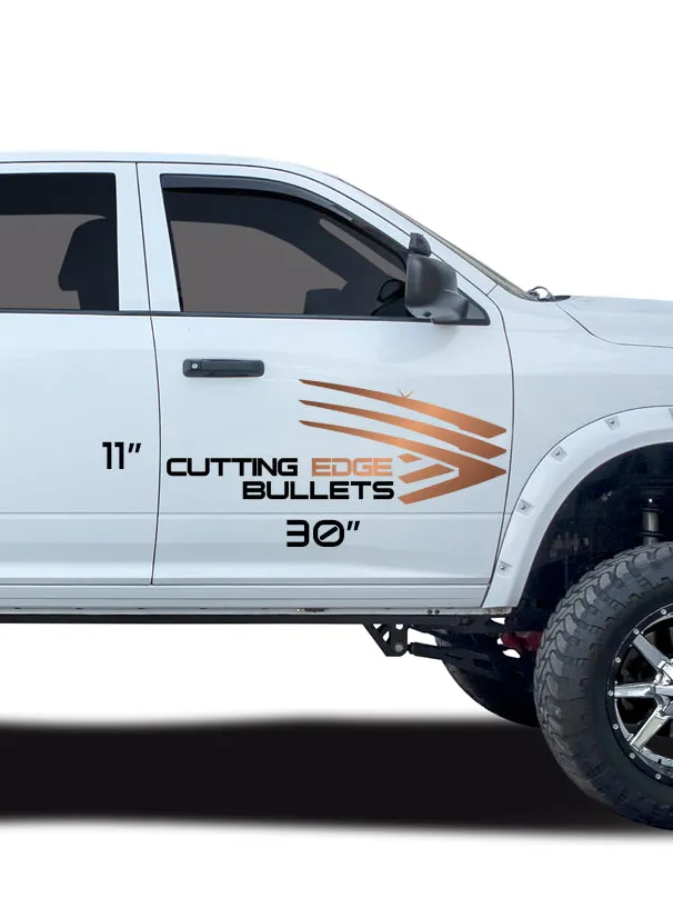 Cutting Edge Vehicle Decal 30x11 adesivo auto chiaro