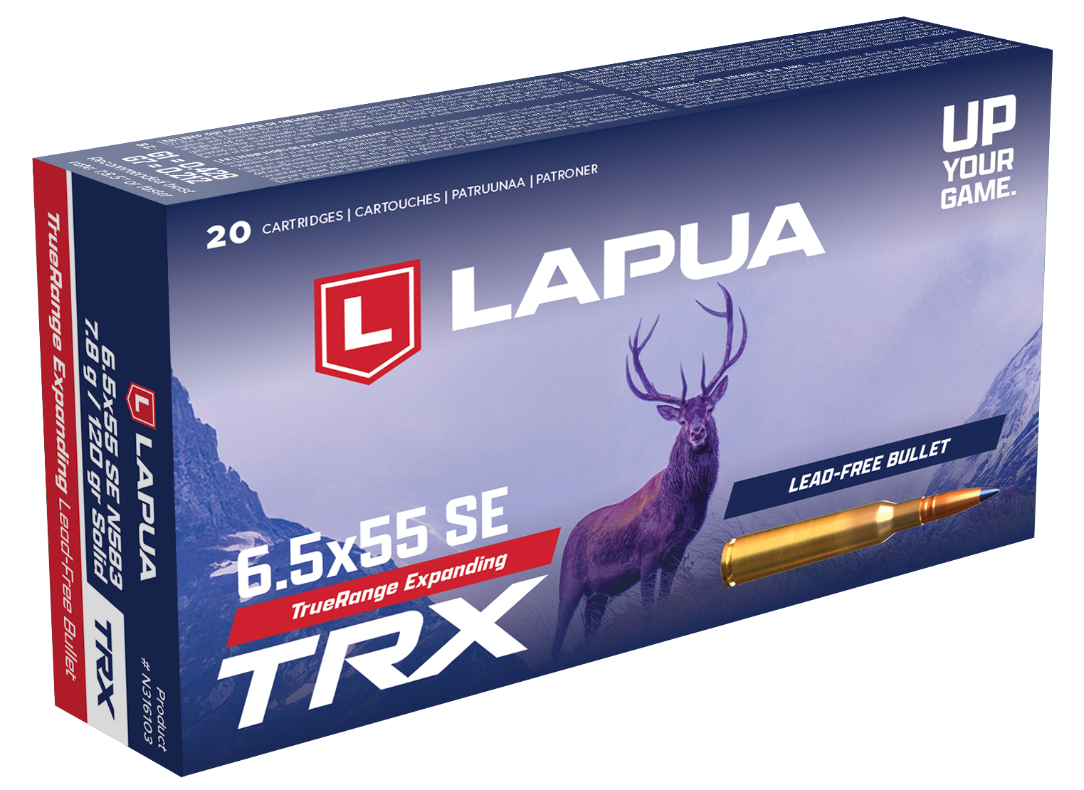 Lapua TRX 6,5x55 Swedish 120 gr cartucce rame espansive