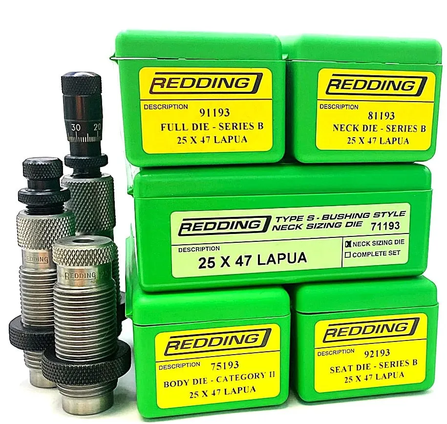 Redding Premium set matrici 25x47 Lapua full length precisione