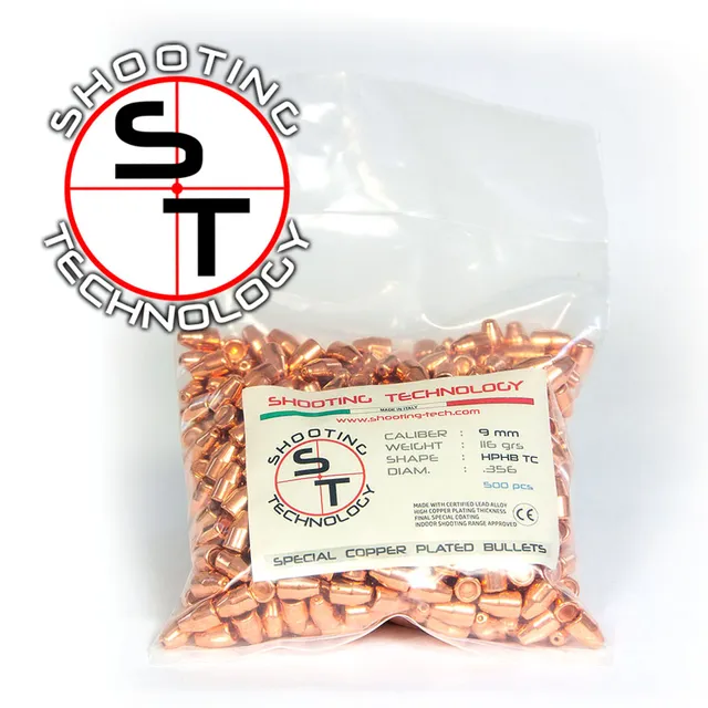 ST Bullets 9 mm HPHB TC 115 gr palle ramate 500 pz