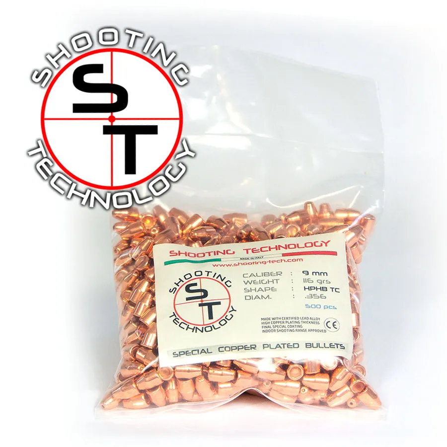 ST Bullets 9 mm HPHB TC 115 gr palle ramate 500 pz