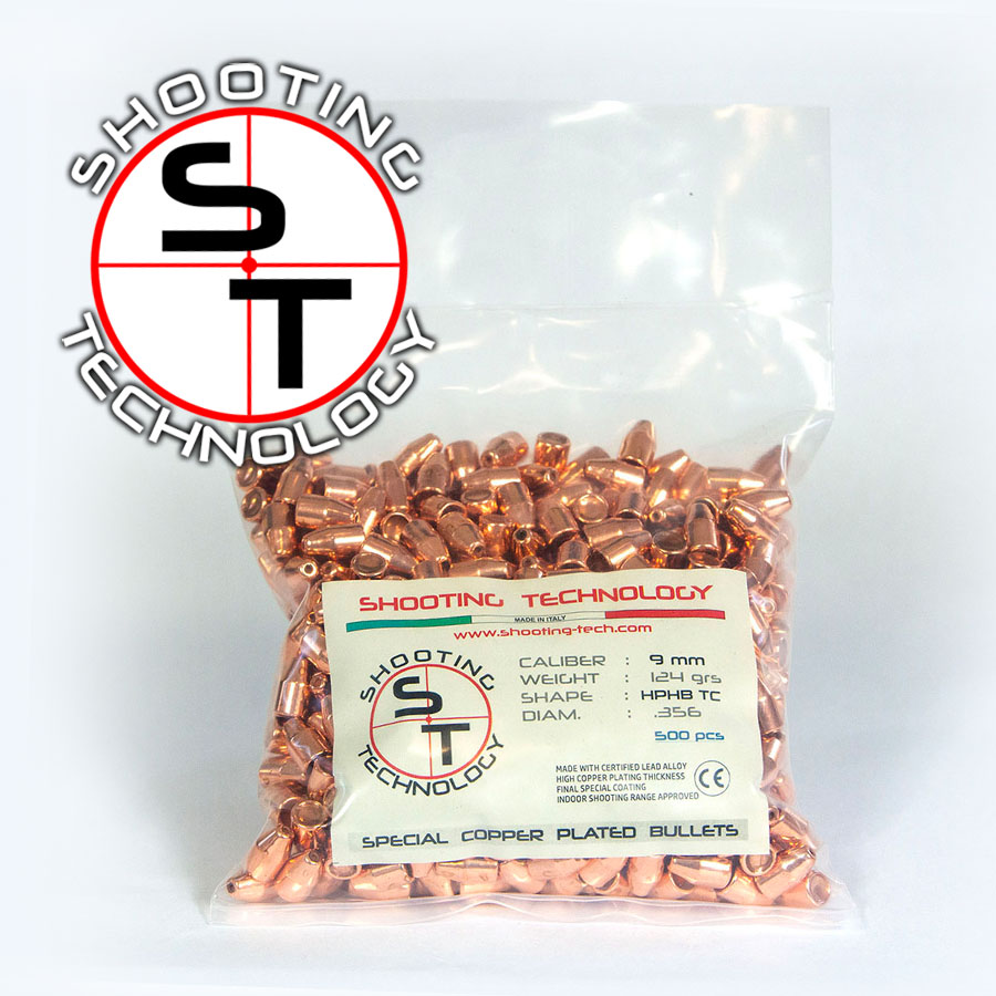 Shooting Technology ST Bullets palle ramate 9 mm 124 gr 500 pz