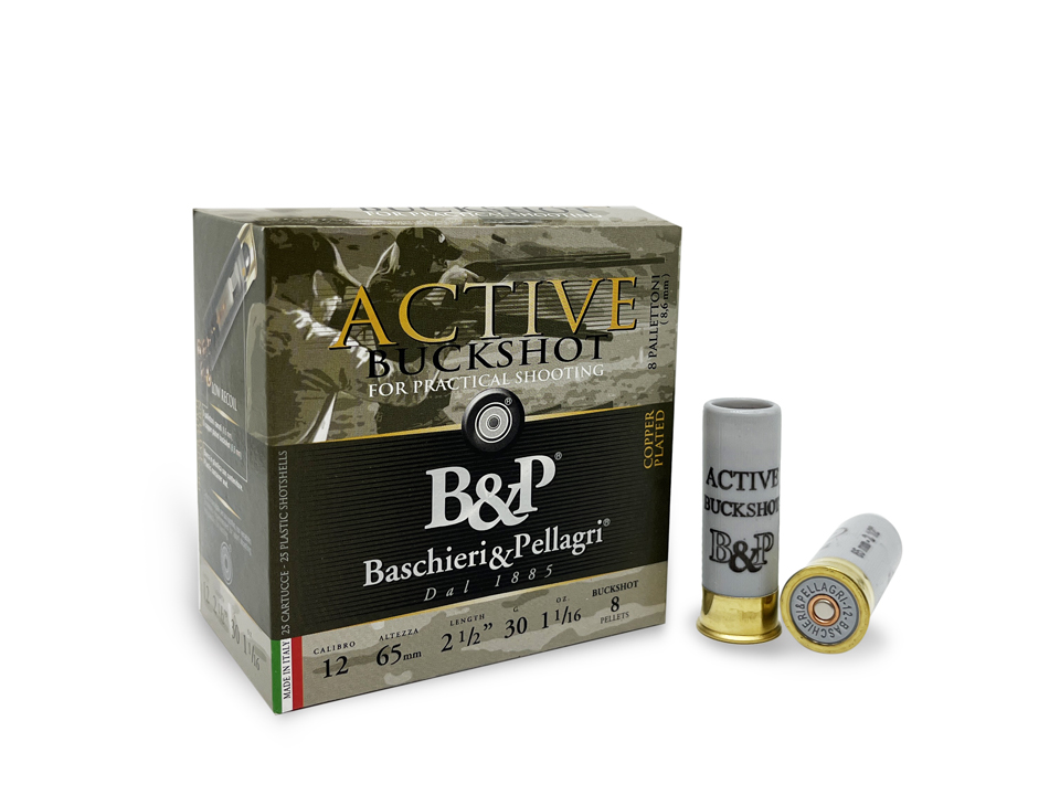 Baschieri & Pellagri Active Buckshot cartucce 8 pallettoni ramati