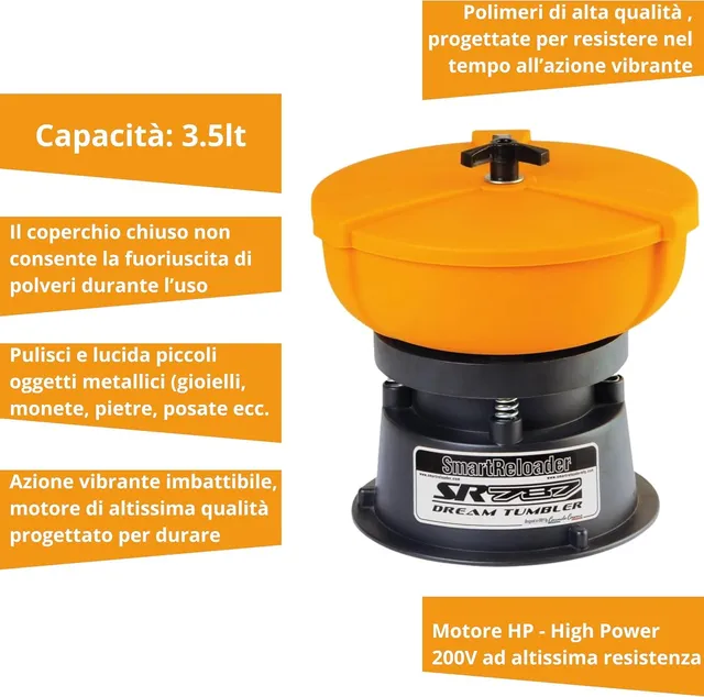 Smartreloader SR787 tumbler vibrante pulizia bossoli ottone 220V