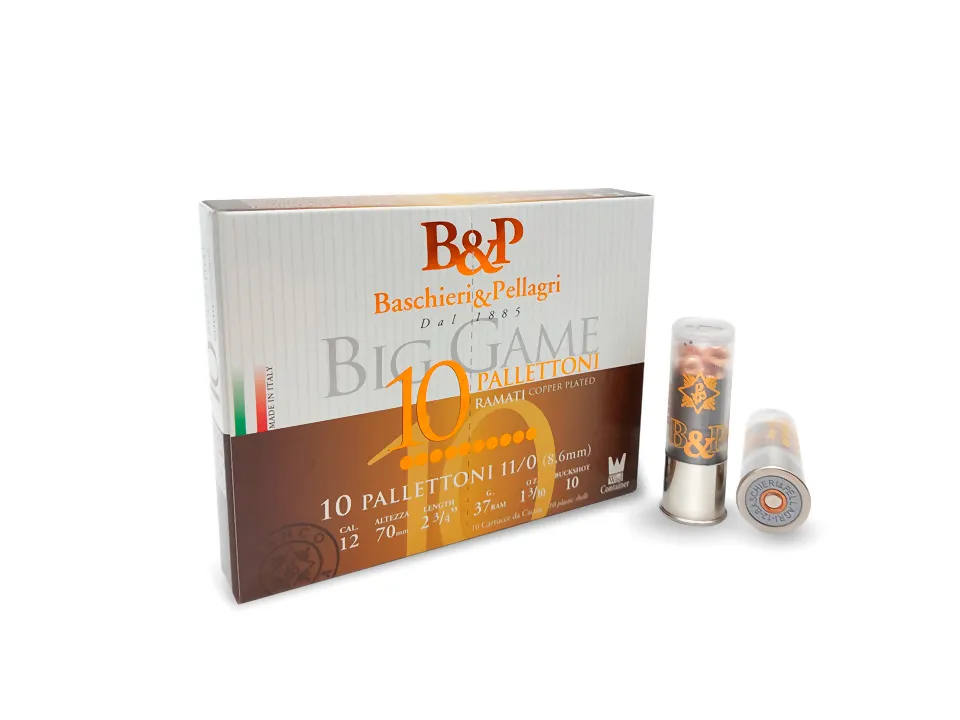 Baschieri & Pellagri Big Game 10 Pallettoni Cartucce Cinghiale Ramate