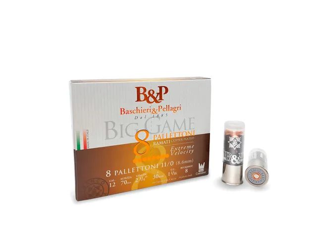 Baschieri & Pellagri Big Game 8 Pallettoni cartucce 30 g ramati