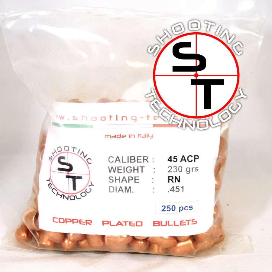 Shooting Technology ST Bullets Palle Ramate 45 RN 230 gr 500 pz
