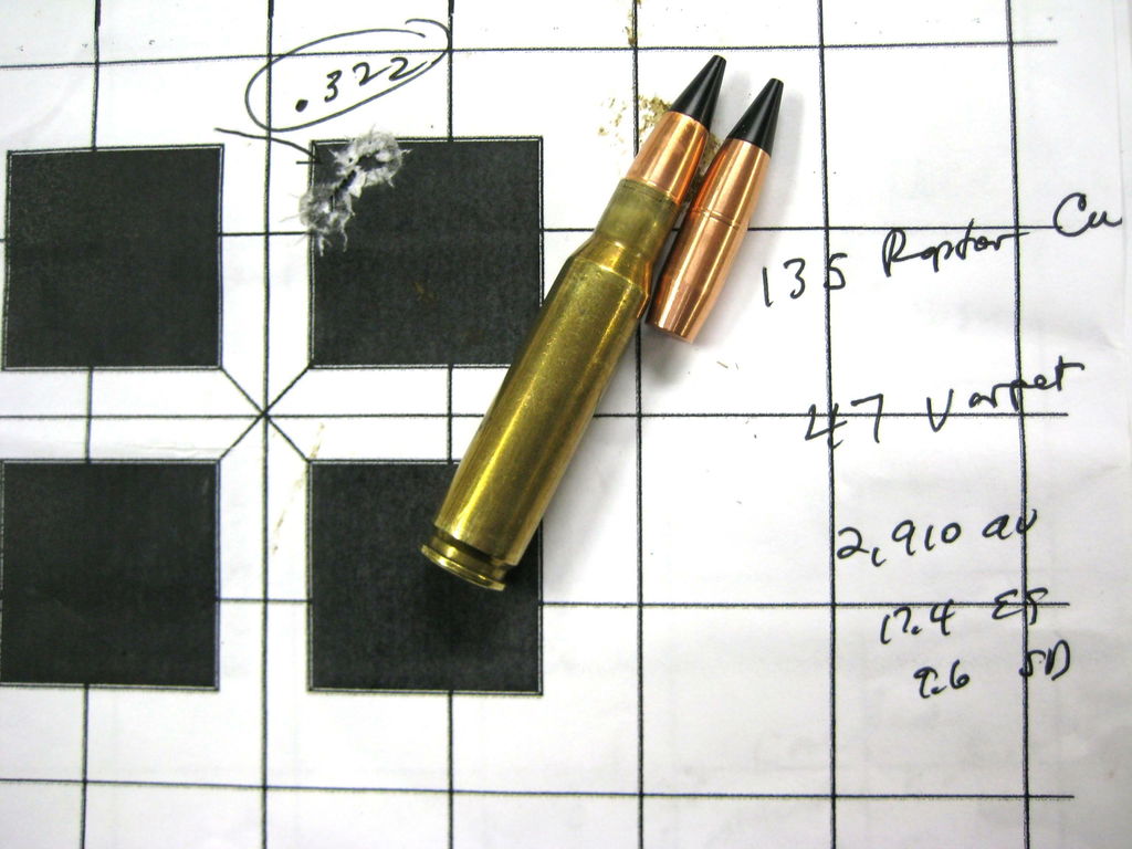 Cutting Edge ER Raptor 135 gr .308 palla rame 50 pz