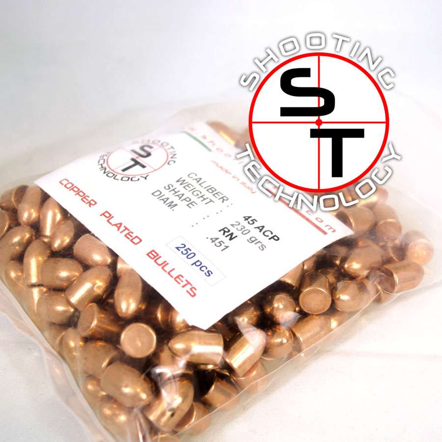 Shooting Technology ST Bullets Palle Ramate 45 RN 230 gr 500 pz