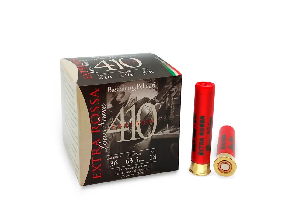 Baschieri Extra Rossa 410 cartucce silenziate 18 g Low Noise