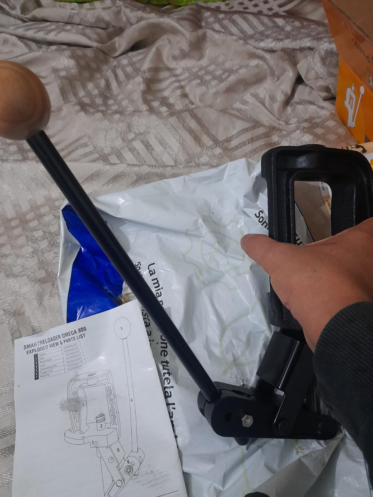 Smartreloader Omega 800 pressa ricarica ghisa .375 H&H