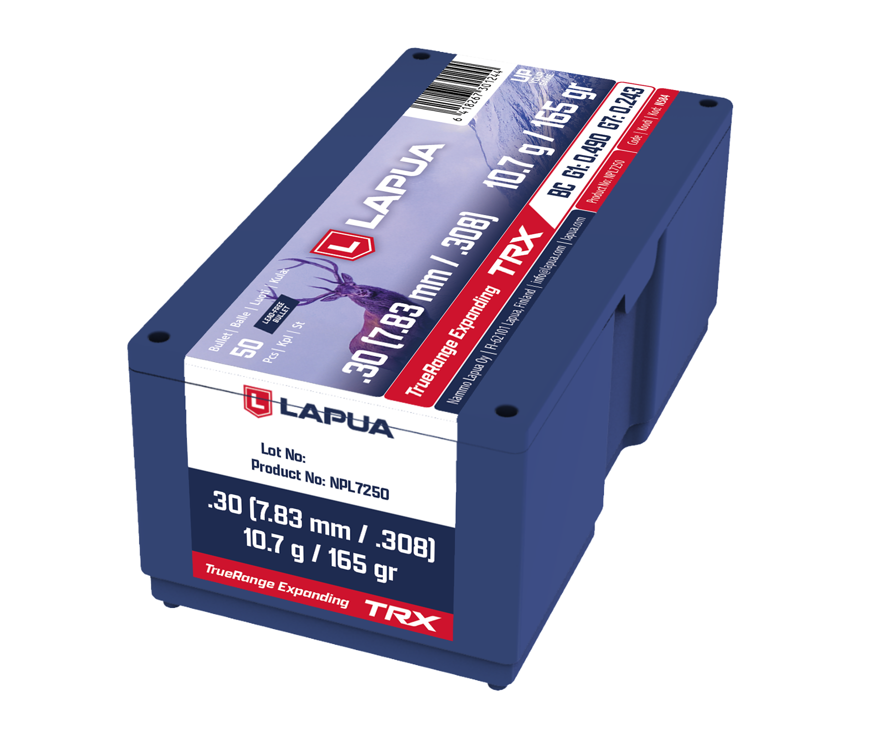 Lapua TRX N584 165 gr palla caccia cal 30 senza piombo