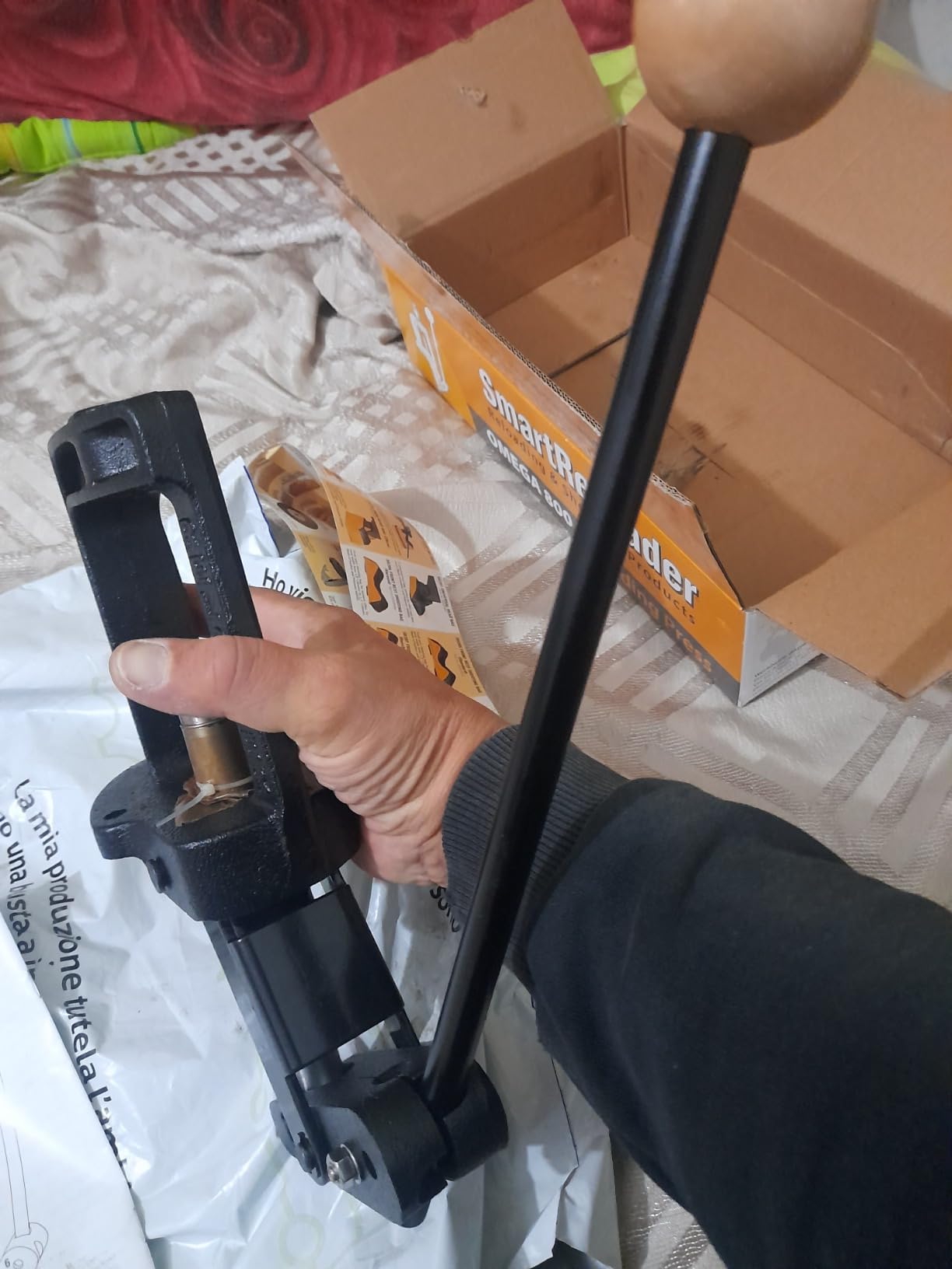 Smartreloader Omega 800 pressa ricarica ghisa .375 H&H