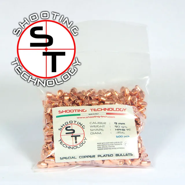 Shooting Technology ST Bullets Palle Ramate 9mm HPHB TC 90 gr 1000 pz