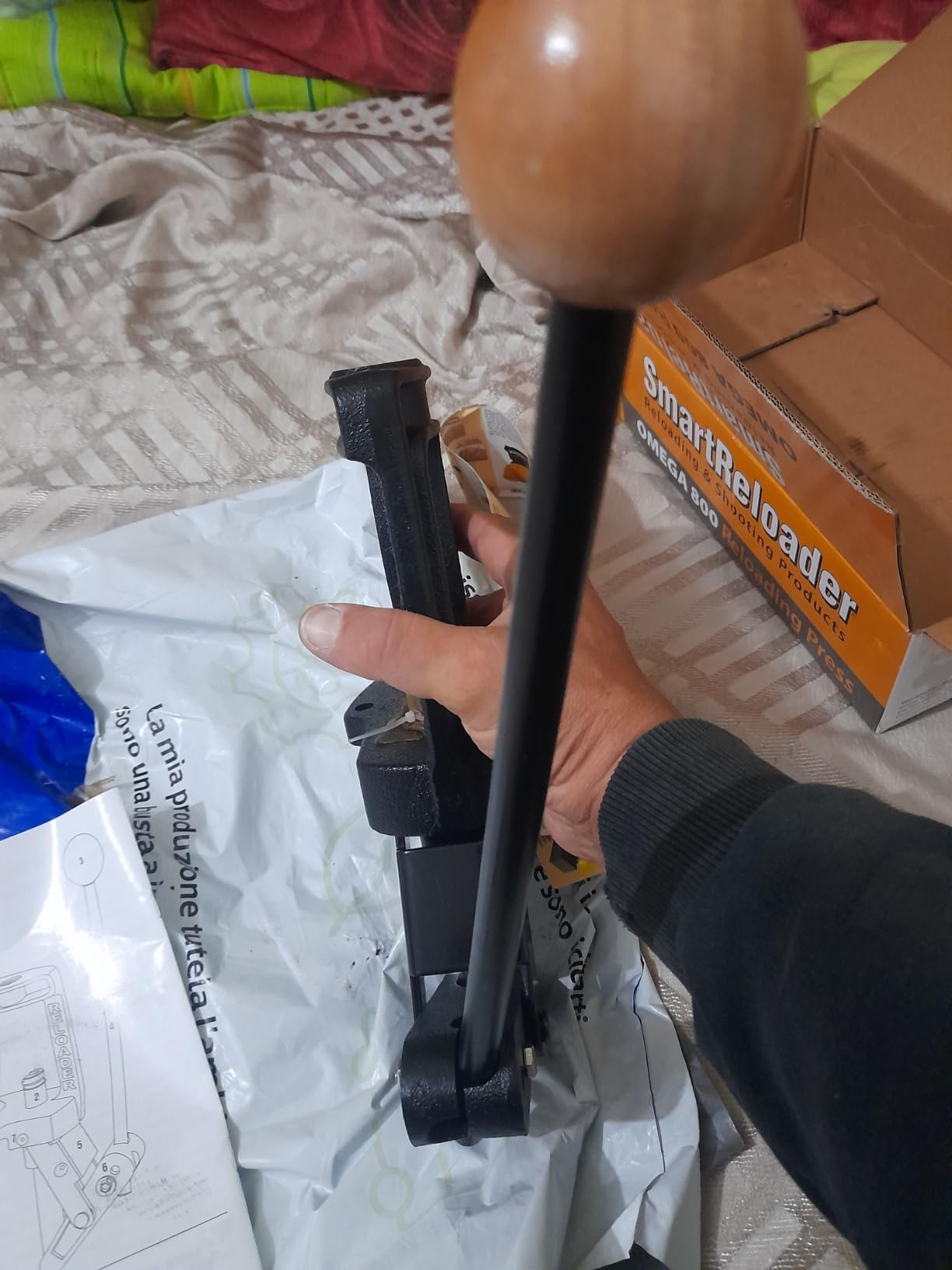 Smartreloader Omega 800 pressa ricarica ghisa .375 H&H